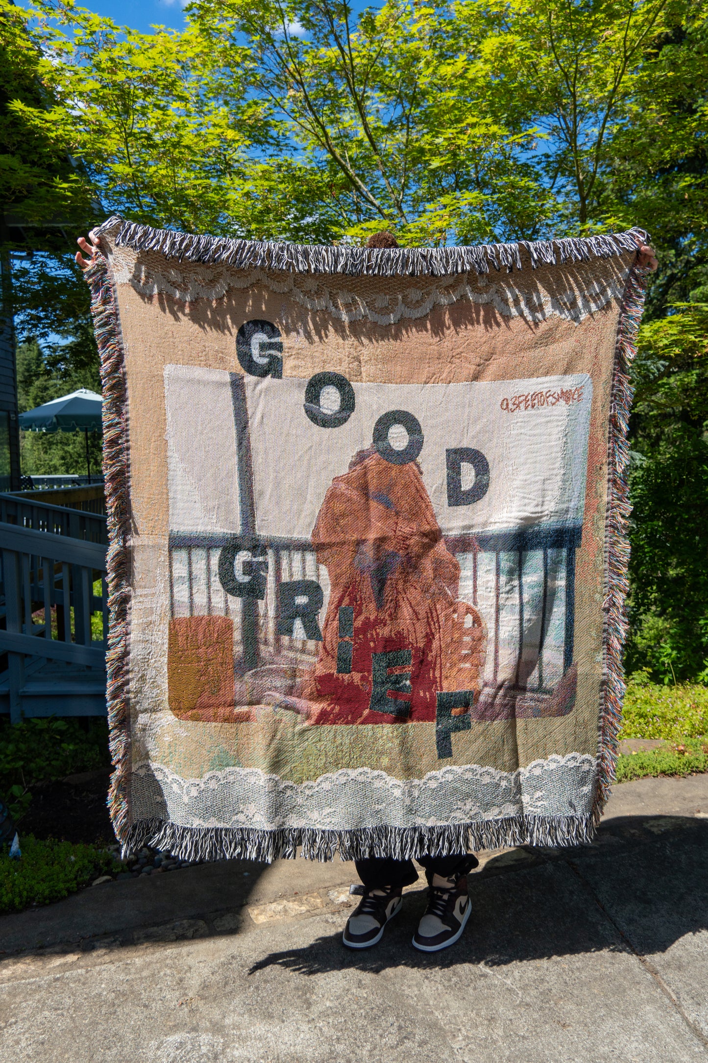 JACQUARD "GOODGRIEF" BLANKET