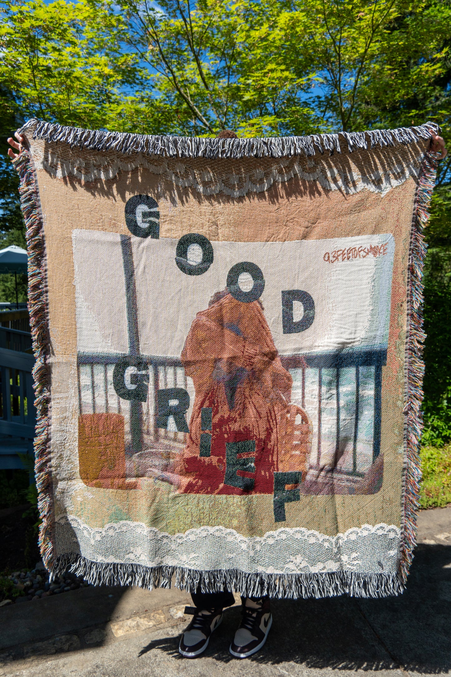 JACQUARD "GOODGRIEF" BLANKET