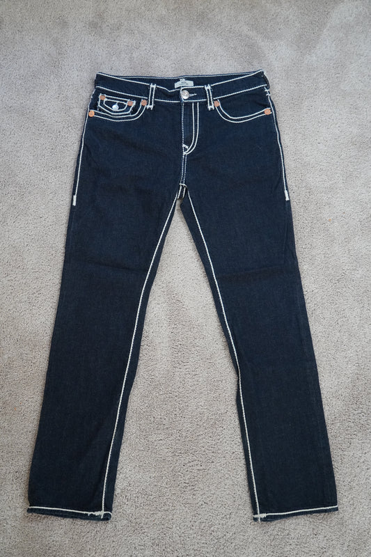 True Religion ricky rope stitch jeans 34