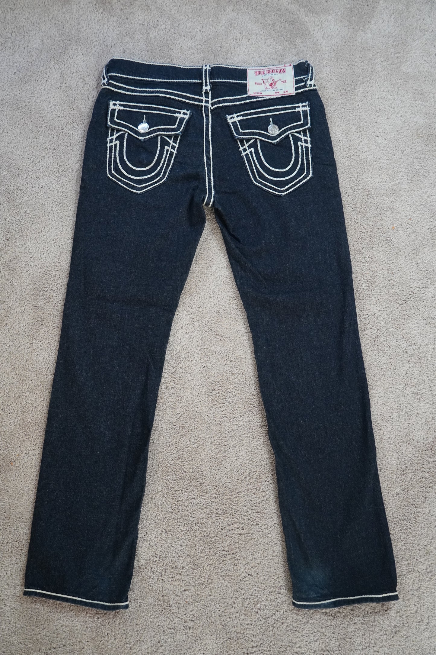 True Religion ricky rope stitch jeans 34