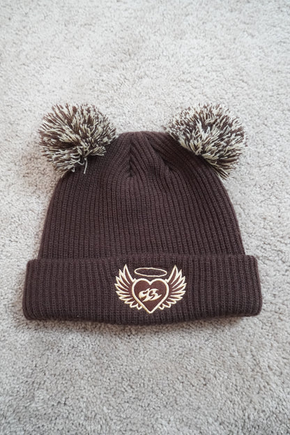 93 2x PomPom Beanie
