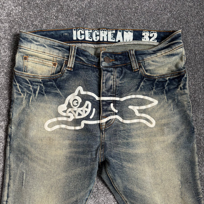 BBC x ICECREAM Running Dog Denim Acid Wash