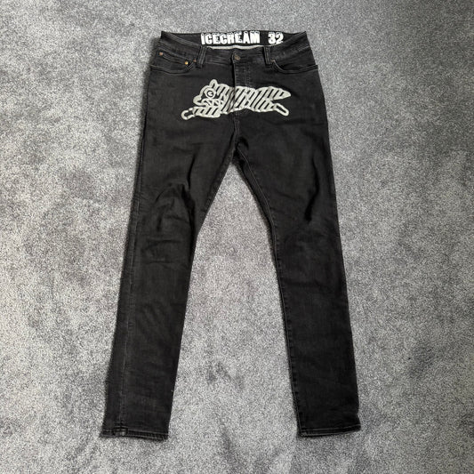 BBC x ICECREAM Running Dog Black Denim (Reflective)