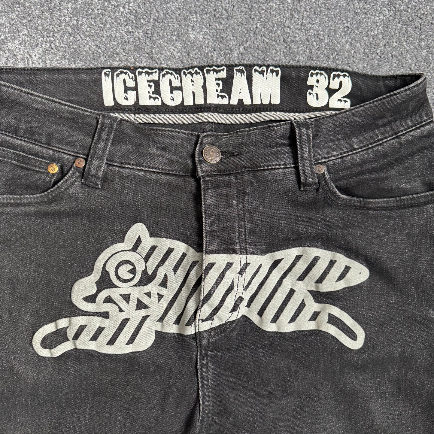 BBC x ICECREAM Running Dog Black Denim (Reflective)