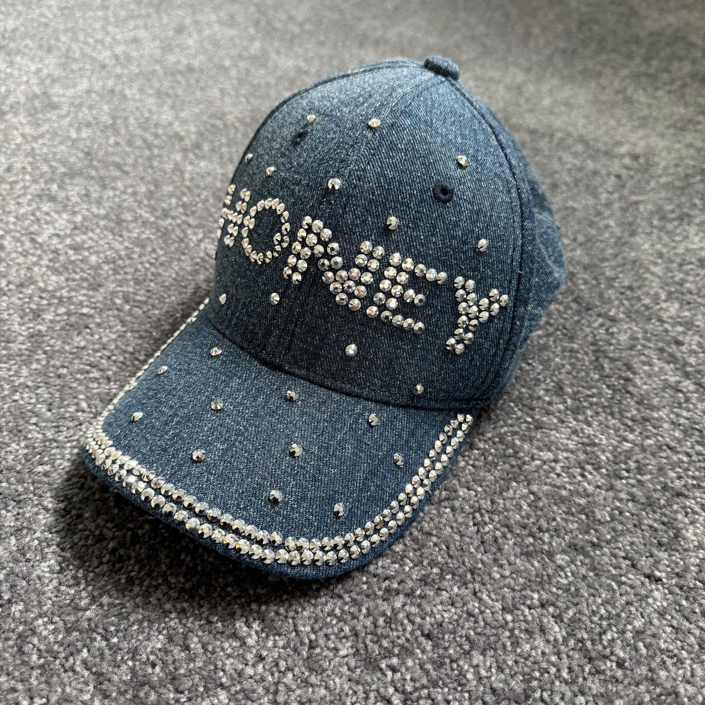 Honey Bedazzled Denim Hat